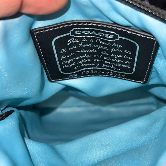 Coach 42029 black crossbody purse Shoulder Strap Bag Monogram Signature - Picture 7 of 9